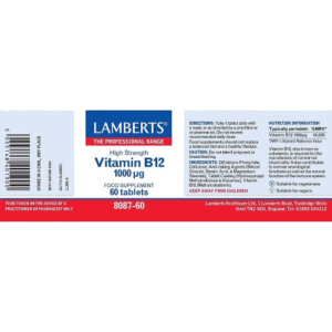 Lamberts Vitamin B12 Label